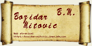 Božidar Mitović vizit kartica